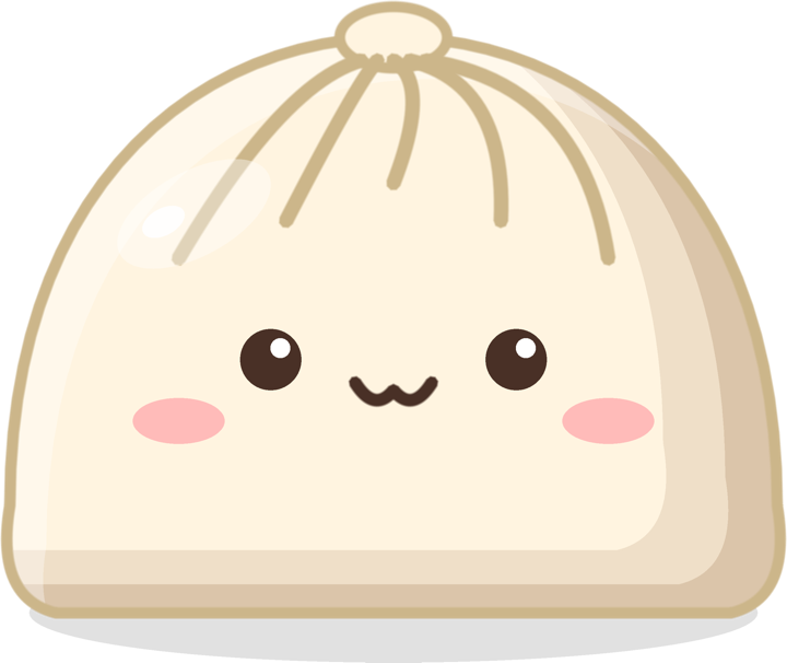 A blushing steamed dumpling