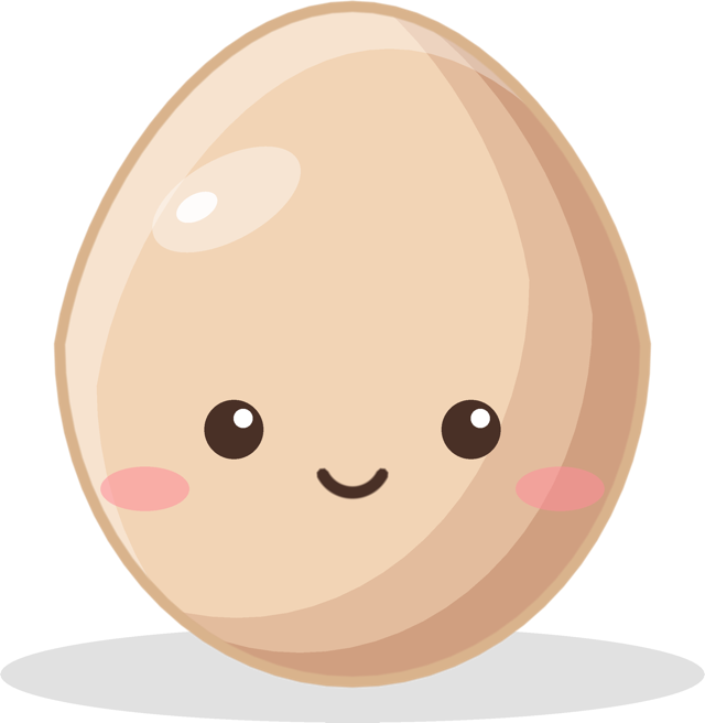 Uovo sodo di Squishu che sorride